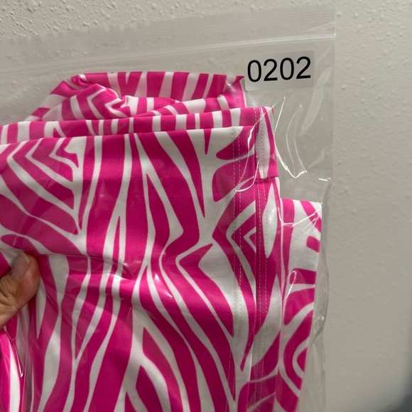 Jude Connally NWT Medium Zebra Hot Pink Trixie Wide Leg Pant Stretch Knit Lounge - Picture 5 of 5